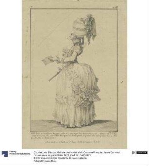 Gallerie des Modes et du Costume Français: Jeune Dame en Circassienne de gaze d'Italie. N.77