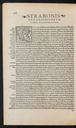 Strabonis Geographicorum Liber Decimussextus.