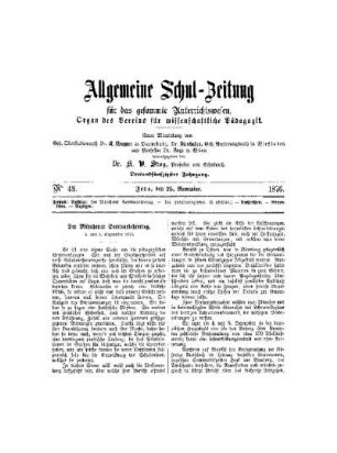 Der Münchener Seminarlehrertag. 4. und 5. September 1876