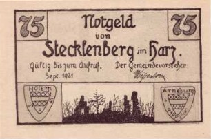 Notgeld der Stadt Stecklenberg