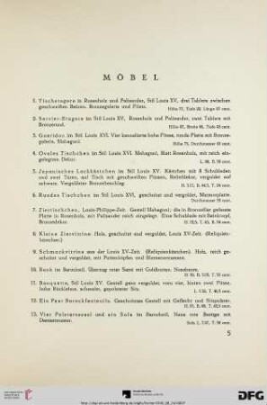 Möbel (Nr. 1-111)