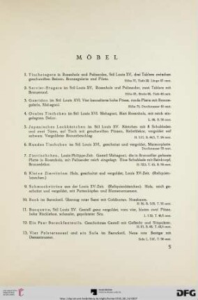 Möbel (Nr. 1-111)