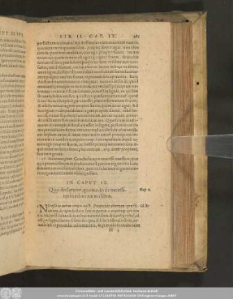 In Caput IX. Quo declaratur, quomodo sit necessitas in rebus naturalibus.