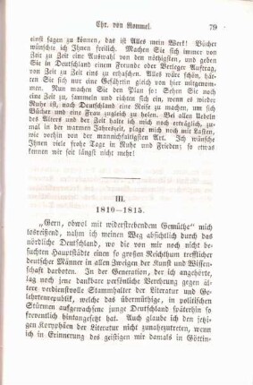 III. 1810 - 1815.