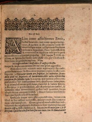 Disp. metaphys. de uno et quibusdam consequentibus