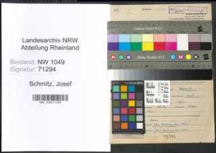 Entnazifizierung Josef Schmitz , geb. 24.08.1893 (Dachdecker)