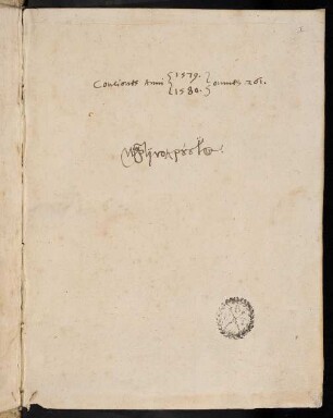 Ir, Conciones Anni 1579/1580...
