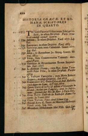 Historiae Graecae Et Romanae Scriptores In Quarto.