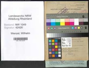 Entnazifizierung Wilhelm Wenzel , geb. 15.02.1901 (Kaufnaennischer Angestellter)