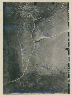Foto der Stellungen bei Oulches-la-Vallée-Foulon (Luftbild)