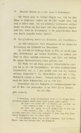 I.2.2. Vergleichung mehrerer Betände auf Sandboden