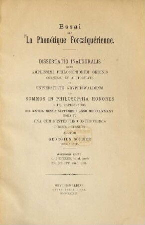 Essai sur la phonétique forcalquérienne