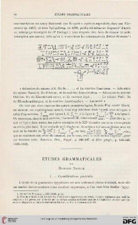 27: Études grammaticales
