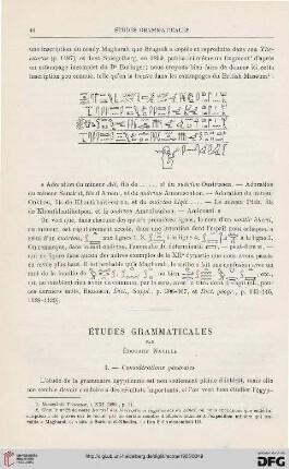 27: Études grammaticales