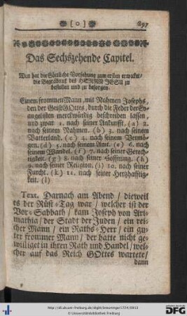 Das sechszehende Capitel.