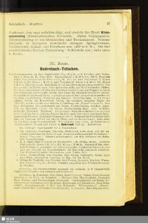 III. Route. Bodenbach - Tetschen