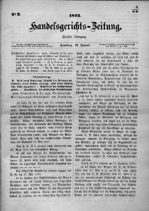 No. 2. 13. Januar 1872