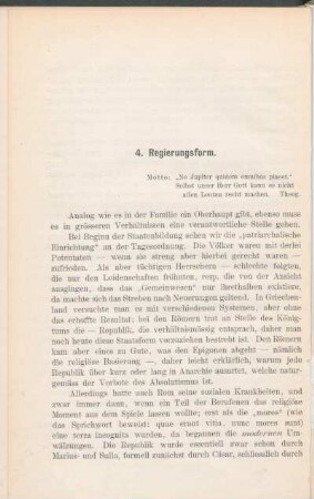 4. Regierungsform.