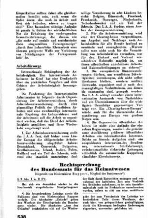 Internationale Bekämpfung der Arbeitslosigkeit [Arbeitsfürsorge]