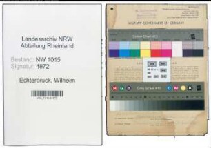 Entnazifizierung Wilhelm Echterbruck , geb. 16.08.1890 (Kaufmann)
