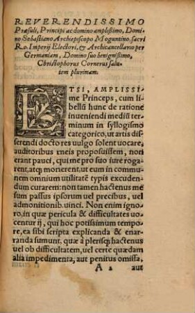 Ratio Inveniendi Medium Terminum in syllogismo Categorico