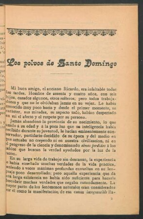 Los polvos de Santo Domingo