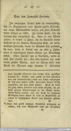 Von den Zuwachs-Heerden