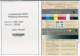 Entnazifizierung Rudolf Junk , geb. 24.10.1919 (Steiger)