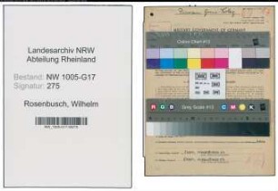 Entnazifizierung Wilhelm Rosenbusch , geb. 08.09.1883 (Korrektor)