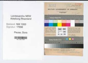 Entnazifizierung Dora Peuse, geb. 08.03.1913 (Stenotypistin)