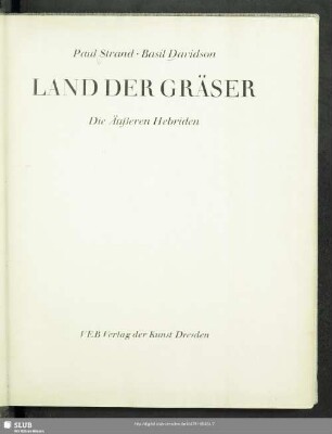 Land der Gräser : die äußeren Hebriden