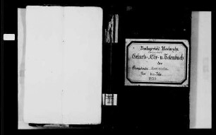 Karlsruhe, katholische Gemeinde: Standesbuch 1859