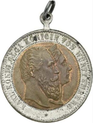 Medaille auf das 25-jährige Regierungsjubiläum König Karls von Württemberg
