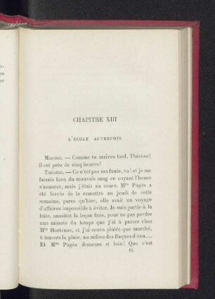 Chapitre XIII L'école autrefois
