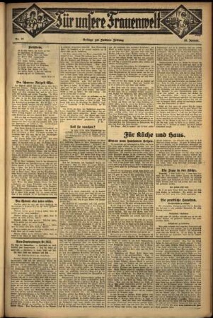 Zweite Ausgabe vom Donnerstag, den 26. Januar 1933.