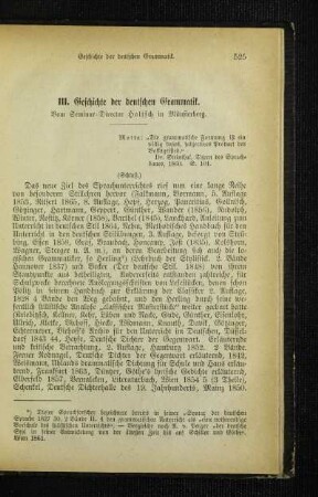 Geschichte der deutschen Grammatik : (Schluß)