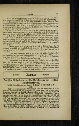 Deutsches Geistesleben, deutsche Volksbildung unddeutscher Religionsunterricht : kritische Betrachtungen ; [Fortsetzung]