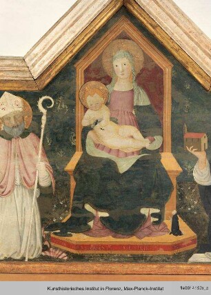 Madonna mit Kind zwischen den Heiligen Justus von Volterra und Thomas von Aquin sowie dem Stifter Tommaso Cortesi