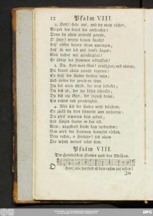 Psalm VIII. Die Herrlichkeit Gottes und des Meßias.