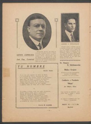 Gente conocida - [Fotografías] : José Eug. Compiani [y] Antonio J. Fontanillas