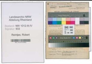 Entnazifizierung Robert Reintjes , geb. 14.05.1901 (Landwirt)