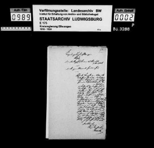 Schuldenwesen der Stiftungspflege Sulzbach am Kocher