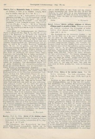 591-592 [Rezension] Moeller, Wilh., History of the christian church a. D. 1 - 600
