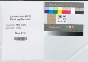 Entnazifizierung Fritz Niss, geb. 00.00.0000 ()