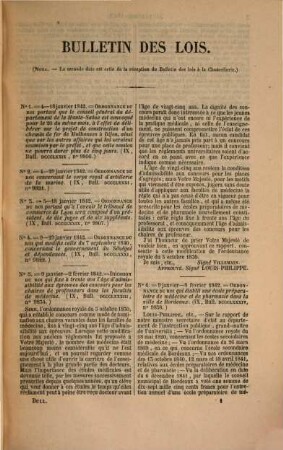 Bulletin des lois et ordonnances : publiées depuis la révolution de juillet 1830. 4. 1842/45 (1847)