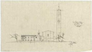 Gsaenger, Gustav; Amberg - Süd (Bayern); Ev. Erlöser Kirche - Westseite (Ansicht)