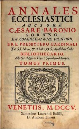 Annales ecclesiastici : cum continuatione, 1