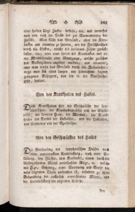 Von den Krankheiten des Halses.