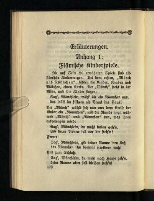 Anhang 1: Flämische Kinderspiele : Erläuterungen.