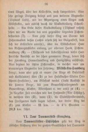 VI. Tour Dammersfeld-Kreuzberg